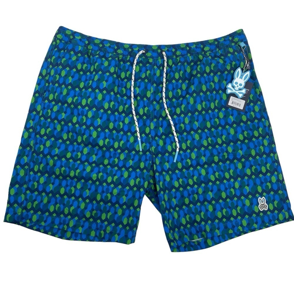 Psycho Bunny Size XXL Everett Blue Clay Swim Trunks Shorts NWT